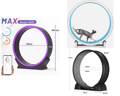 Large Cat Exercise Wheels for Sphynx Cats With Noise Reduction cover photo collage