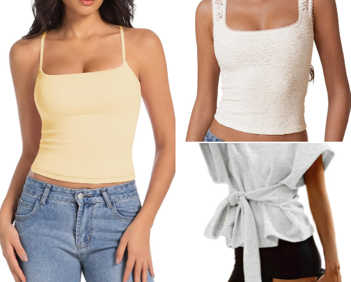My Favorite Amazon Basic Tops cover photo collage