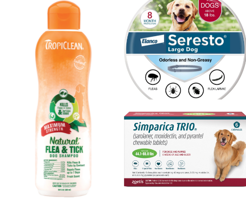 Flea & Tick Season Dog Essentials cover photo collage