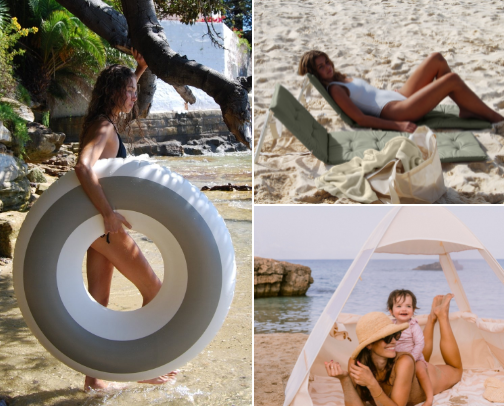 Everything we brought to the beach cover photo collage