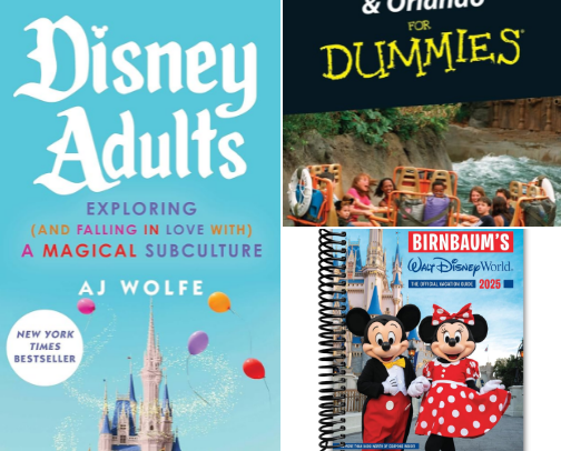 Books for Disney Parks Enthusiasts: Travel Planning, Trivia, Cookbooks, and more for 2026 cover photo collage
