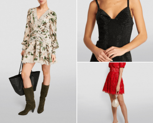 Dresses and accessories cover photo collage