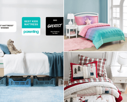 Bed for kids cover photo collage