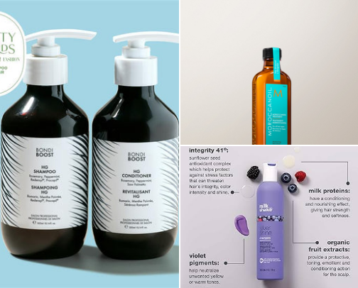 Hair and body care cover photo collage