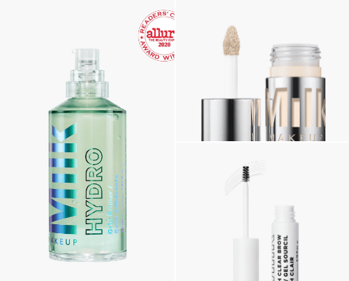 Milk products cover photo collage