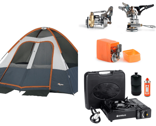 All you need for camping cover photo collage