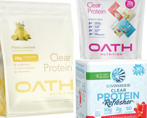 Protein Powders and Bars cover photo collage