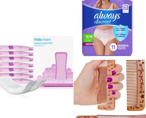 birth/ postpartum must haves cover photo collage