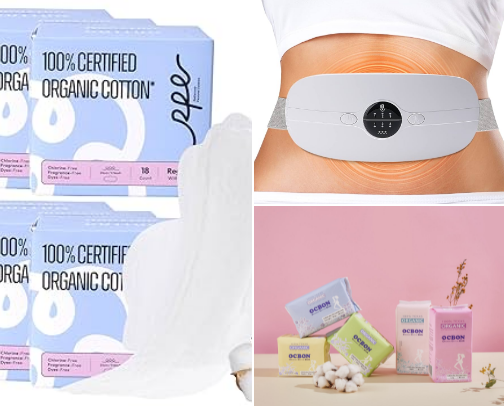 Period cramps essentials you need 👌🏽🤍🫱🏽‍🫲🏼 cover photo collage