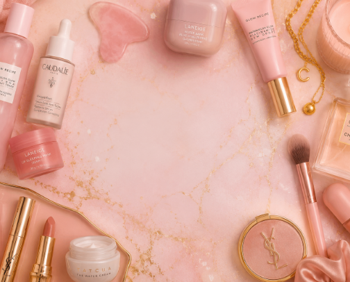 Beauty essentials that are actually fire 🤏🏼✨ cover photo collage