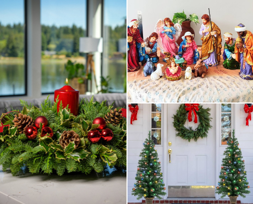 Budget friendly Christmas decor cover photo collage