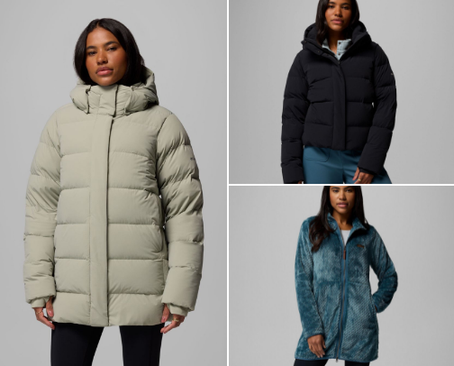 Winter jackets and coats Men and Women's cover photo collage