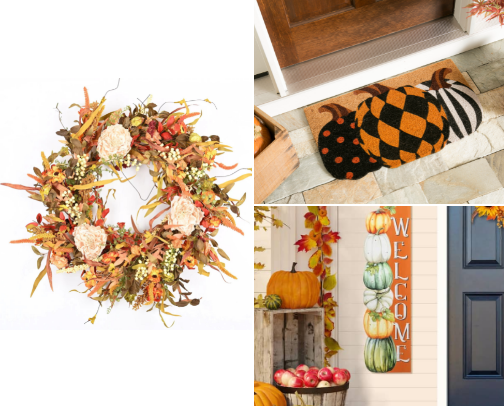 Fall Front Porch Decor cover photo collage