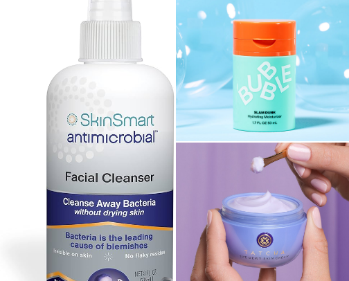 My current skincare faves that have cleared my skin! ✨ cover photo collage