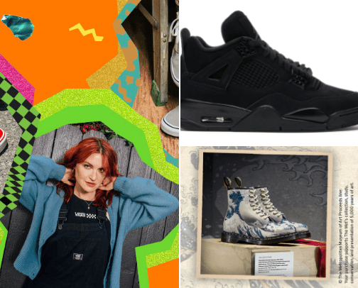 Fashionable shoes cover photo collage
