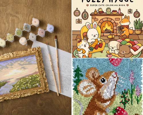 Cozy and crafty hobbies to try cover photo collage