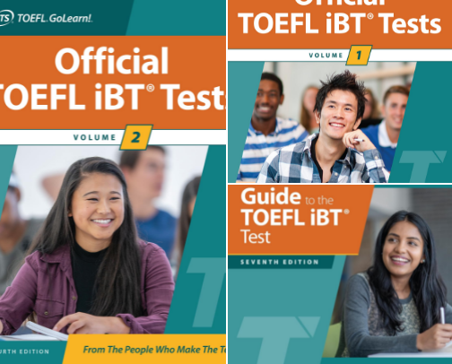 Save & Read - Study companions for Official TOEFL iBT Tests Volume 2, Fourth Edition cover photo collage