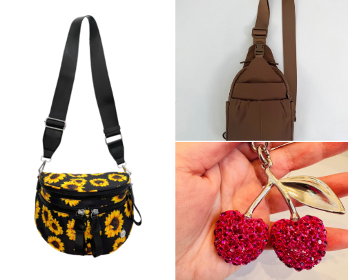 My favorite iris and rainbow bag's and charm's cover photo collage