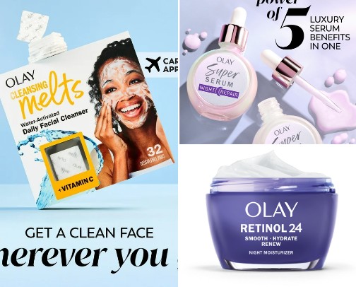 Amazing facial products cover photo collage
