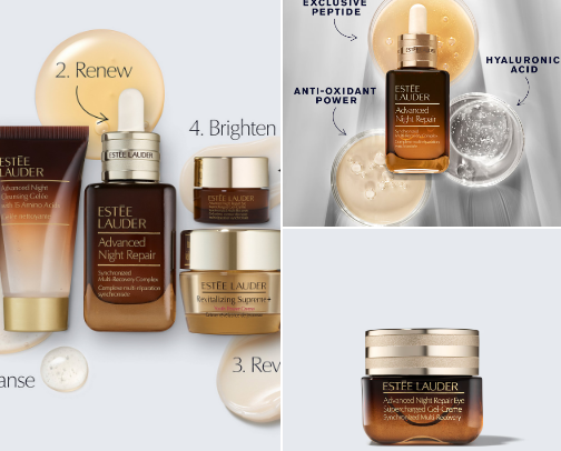 Estée Lauder cover photo collage