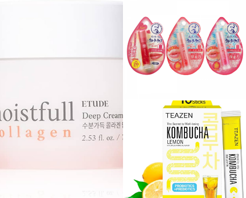 BTS members fav skincare products for glass skin cover photo collage