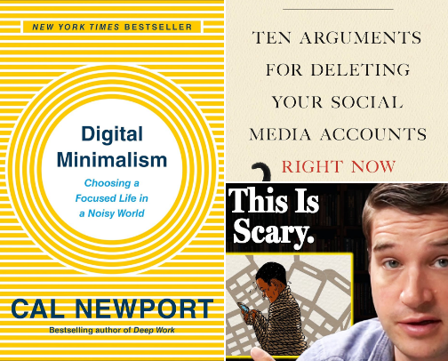 Books That Helped Me On My Digital Minimalism Journey (+few extras) 📚✨ cover photo collage