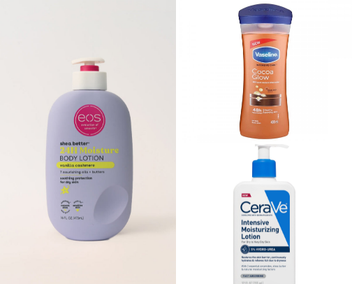 Body Lotion for beautifully moisturized skin cover photo collage