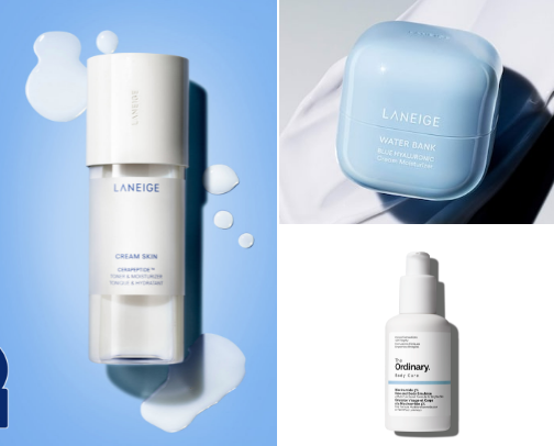 Skincare routine cover photo collage