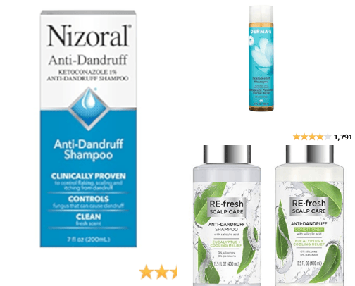 Products for Dandruff Hair cover photo collage
