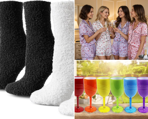 Girls Night In Essentials: Cosy Pyjamas, Snacks, Self-Care & Movie Night Must-Haves cover photo collage