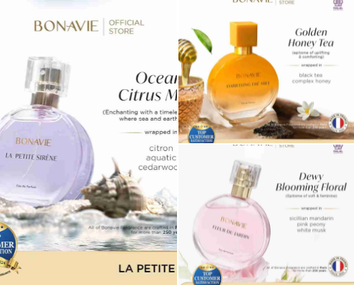 Parfum Bonavie - Parfum Wanita dan Pria Tahan Lama Untuk Menampilkan Pesonamu cover photo collage