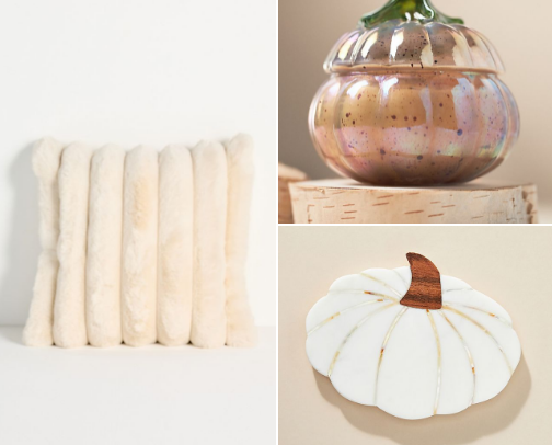 Trending Decor from Anthropologie to make your home cozy for fall! cover photo collage
