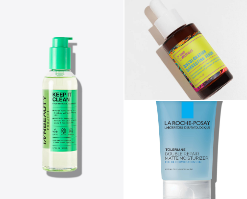 Morning routine products 💕 cover photo collage