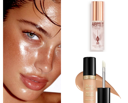 Let me put you on a secret: the products that give poreless glass skin + that soft blurred makeup finish cover photo collage