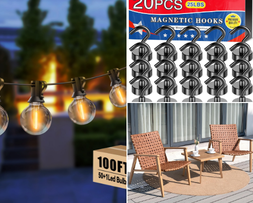 Cozy porch items cover photo collage