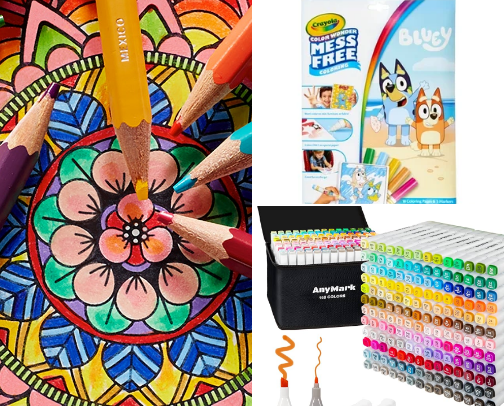 Coloring For Relaxation cover photo collage