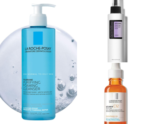 My essential skincare products 🫧🧴 cover photo collage