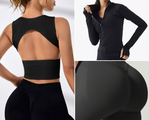 Gym clothes cover photo collage