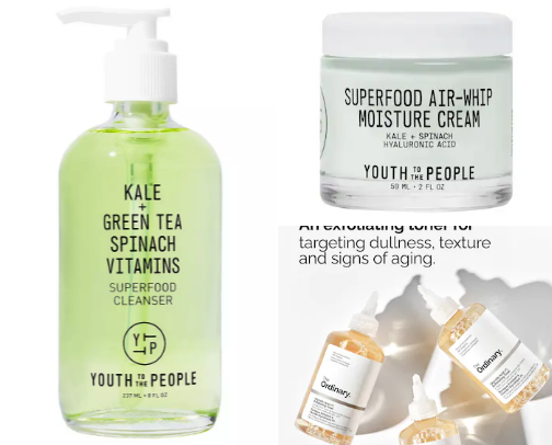 my skincare+makeup routine cover photo collage