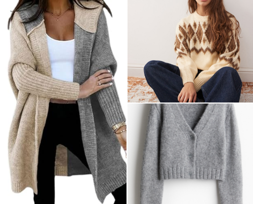 Trendy Sweaters 2025 cover photo collage