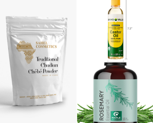 Hair growth products cover photo collage