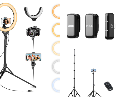 Content creator equipment *FOR BEGINNERS* cover photo collage