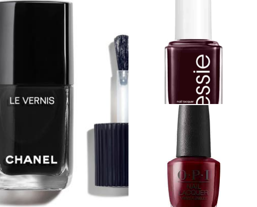 Fall Burgundy Nail Polish cover photo collage