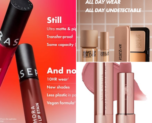 sephora products cover photo collage