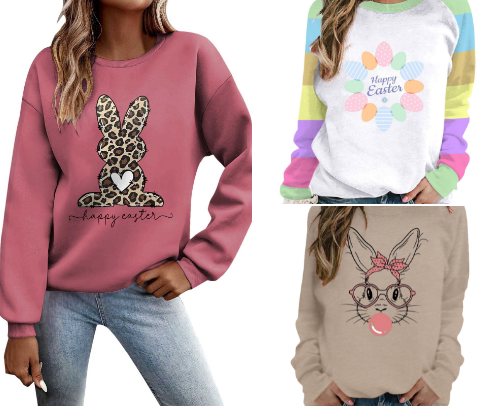 Easter Sweater for Moms – Cute Bunny Spring Pullover for Easter Brunch, Church & Family Photos #WalmartPartner cover photo collage