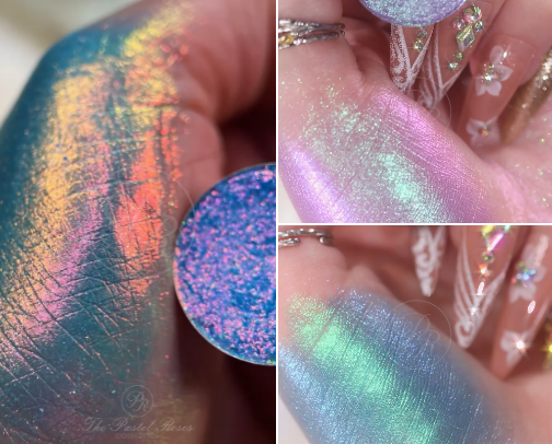 My Favourite Duo-Chrome and Multi-Chrome Eyeshadows from The Pastel Roses 🌹✨ Cool Tones cover photo collage