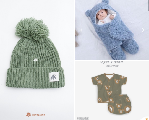 Keperluan bayi baru lahir cover photo collage