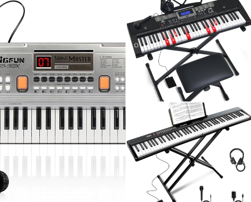 Piano Keyboard cover photo collage