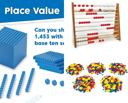 Must-Have Math Manipulatives for Hands-On Learning cover photo collage