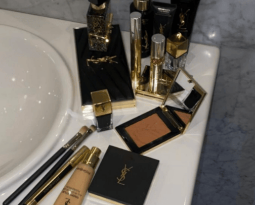 High end makeup cover photo collage